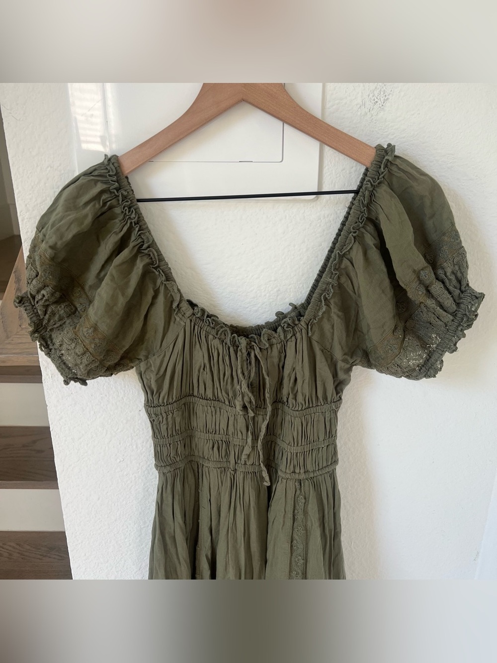 Free People Falling Sun Midi Dress in Crystal Kelp Green - Picture 7 of 8
